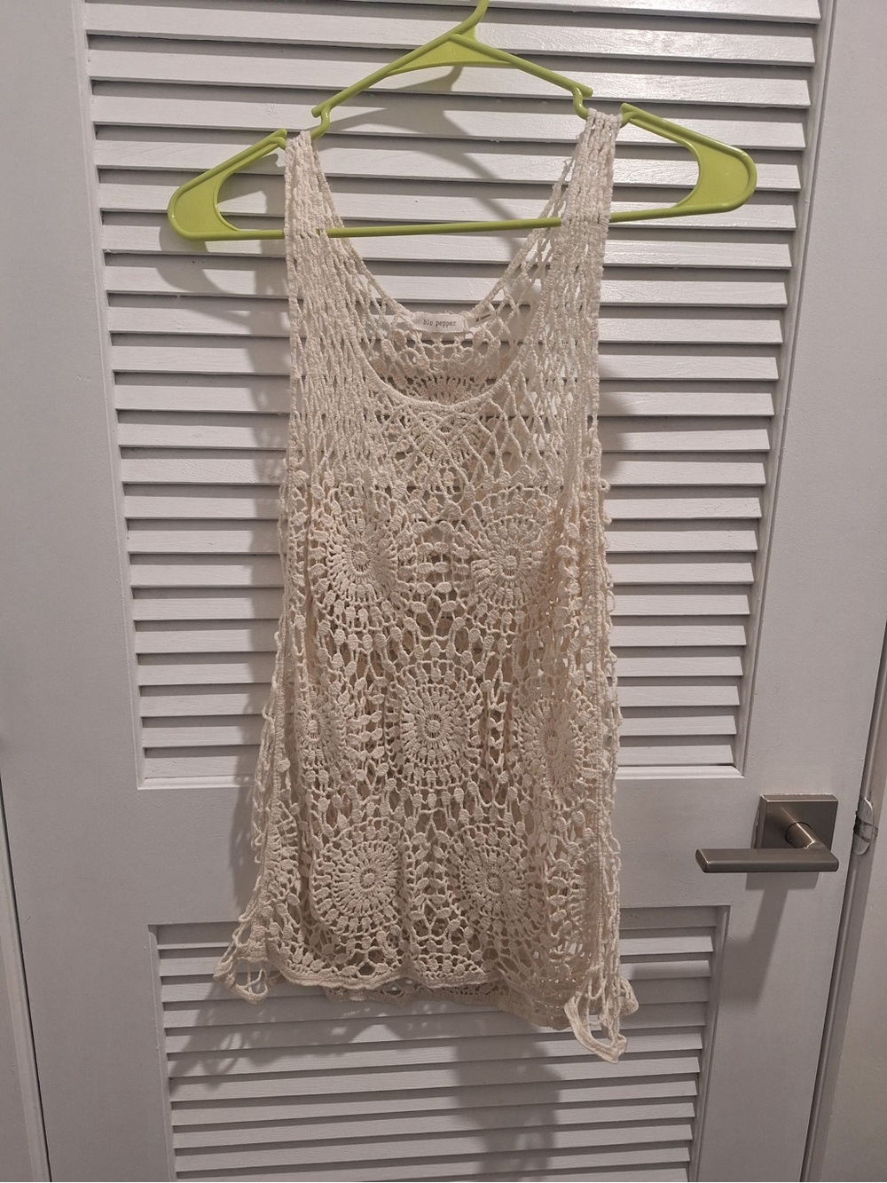Blu Pepper Crochet Camisole Tank Top - Cream